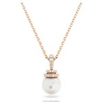 pôvodne prívesok biele, pozlátené ružovým zlatom B8ZNT271 Swarovski šperky - Image 4