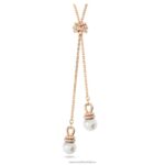 pôvodne y prívesok biele, pozlátené ružovým zlatom B8ZNT272 Swarovski šperky - Image 4