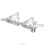 predlžovač ortyx trojuholníkový výbrus, biely, rhodiovaný B8ZNT1116 Swarovski šperky - Image 2