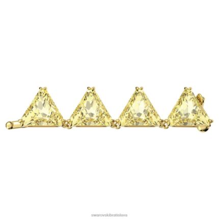 predlžovač ortyx trojuholníkový výbrus, žltý, pozlátený B8ZNT1115 Swarovski šperky