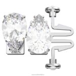 predlžovač tisícročí hruškový rez, biely, rhodiovaný B8ZNT1107 Swarovski šperky