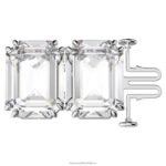 predlžovač tisícročí osemhranný výbrus, biely, rhodiovaný B8ZNT1119 Swarovski šperky