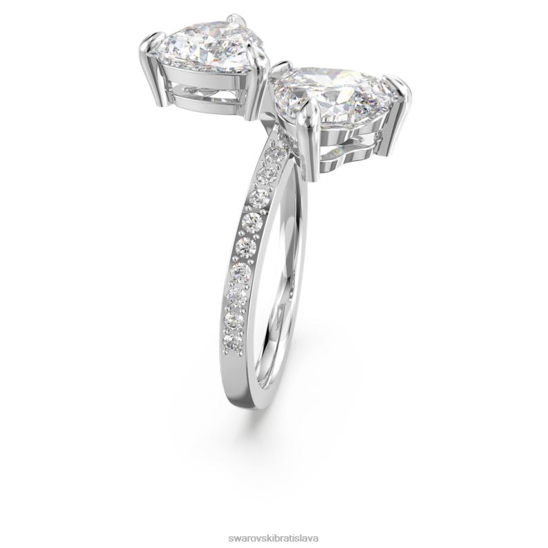 prilákať dušu otvorený prsteň srdce, biele, rhodiované B8ZNT1092 Swarovski šperky - Image 4