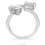 prilákať dušu otvorený prsteň srdce, biele, rhodiované B8ZNT1092 Swarovski šperky - Image 5