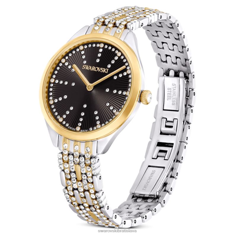 prilákať hodinky švajčiarsky vyrobený, pave, kovový náramok, čierny, povrchová úprava zmiešaný kov B8ZNT1137 Swarovski príslušenstvo - Image 2