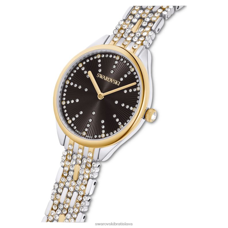 prilákať hodinky švajčiarsky vyrobený, pave, kovový náramok, čierny, povrchová úprava zmiešaný kov B8ZNT1137 Swarovski príslušenstvo - Image 4