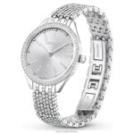 prilákať hodinky swis made, full pave, kovový náramok, strieborný tón, nerez B8ZNT1223 Swarovski príslušenstvo - Image 3