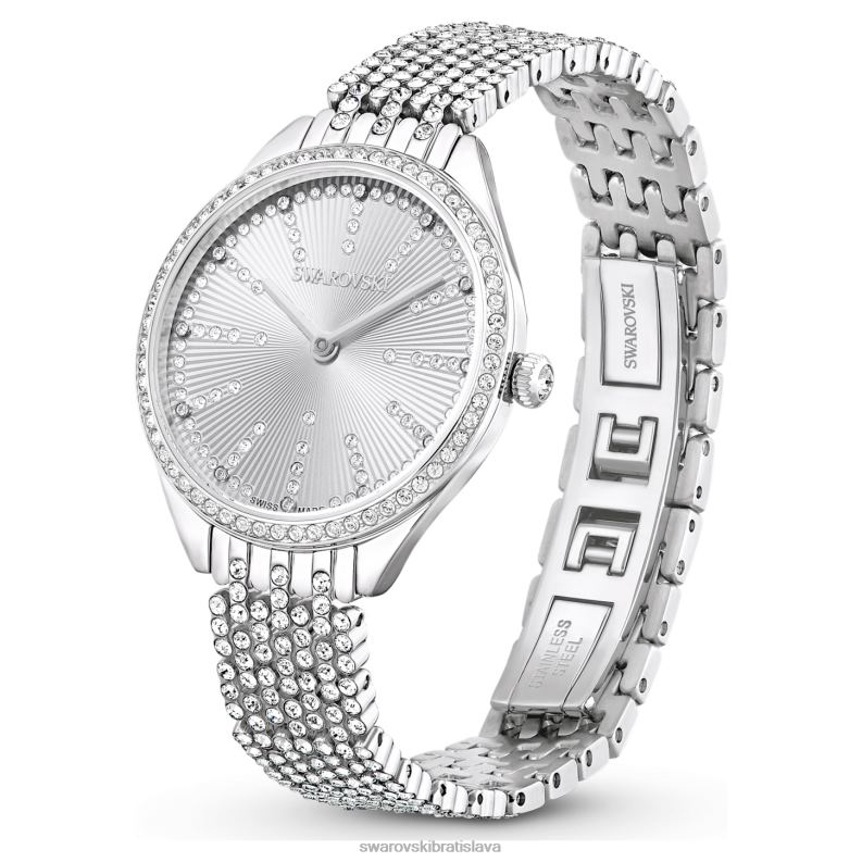 prilákať hodinky swis made, full pave, kovový náramok, strieborný tón, nerez B8ZNT1223 Swarovski príslušenstvo - Image 3