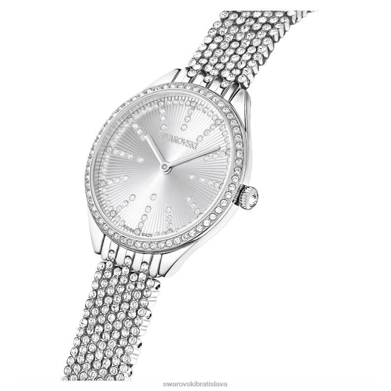 prilákať hodinky swis made, full pave, kovový náramok, strieborný tón, nerez B8ZNT1223 Swarovski príslušenstvo - Image 5