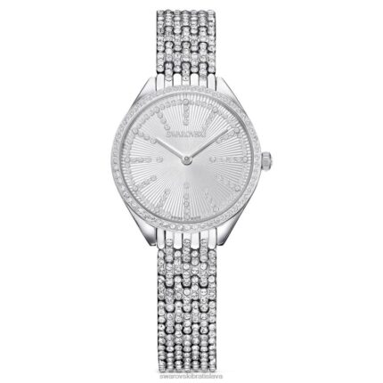 prilákať hodinky swis made, full pave, kovový náramok, strieborný tón, nerez B8ZNT1223 Swarovski príslušenstvo