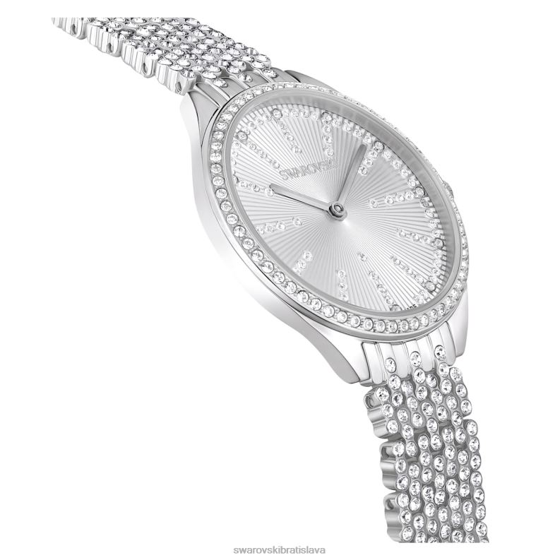 prilákať hodinky swis made, full pave, kovový náramok, strieborný tón, nerez B8ZNT1223 Swarovski príslušenstvo - Image 6