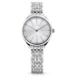 prilákať hodinky swis made, pave, kovový náramok, strieborný tón, nerez B8ZNT1224 Swarovski príslušenstvo