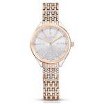 prilákať hodinky swiss made, pave, kovový náramok, tón ružového zlata, povrchová úprava zmiešaný kov B8ZNT1182 Swarovski príslušenstvo
