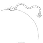 prilákať náhrdelník hranatý rez, biela, rhodiovaná B8ZNT15 Swarovski šperky - Image 4