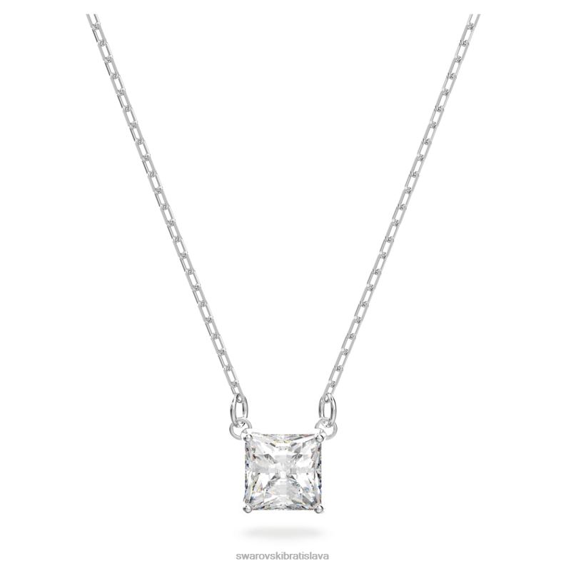 prilakat_nahrdelnik_hranaty_rez_biela_rhodiovana_b8znt15_swarovski_sperky.jpg prilákať náhrdelník hranatý rez, biela, rhodiovaná B8ZNT15 Swarovski šperky - Image 1