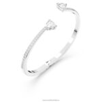 prilákať náramok na dušu srdce, biele, rhodiované B8ZNT620 Swarovski šperky - Image 4