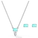 prilákať set zmiešané rezy, modrá, rhodiované B8ZNT414 Swarovski šperky
