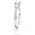 prilákať trilógiu prsteň okrúhly výbrus, biely, rhodiovaný B8ZNT977 Swarovski šperky - Image 3