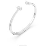 priťahovať manžetu zmiešané rezy, biele, rhodiované B8ZNT596 Swarovski šperky - Image 4