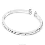 priťahovať manžetu zmiešané rezy, biele, rhodiované B8ZNT596 Swarovski šperky - Image 5
