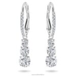 priťahujú kruhové náušnice z trilógie okrúhly výbrus, biely, rhodiovaný B8ZNT757 Swarovski šperky