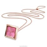 príveskové hodinky trojuholníkový strih, povrchová úprava ružová, ružové zlato B8ZNT333 Swarovski šperky - Image 3