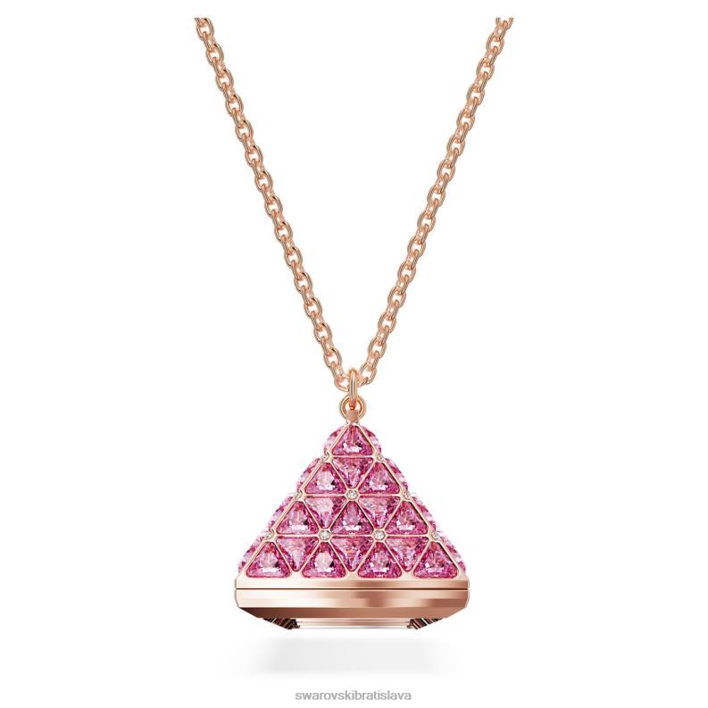 príveskové hodinky trojuholníkový strih, povrchová úprava ružová, ružové zlato B8ZNT333 Swarovski šperky - Image 1