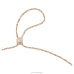 príveskové hodinky trojuholníkový strih, zelená, šampanské zlaté prevedenie B8ZNT224 Swarovski šperky - Image 4