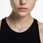 prívesok constella kruhový rez, dlažba, biela, rhodiovaná B8ZNT187 Swarovski šperky - Image 2