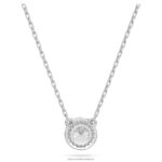 prívesok constella kruhový rez, dlažba, biela, rhodiovaná B8ZNT187 Swarovski šperky - Image 4