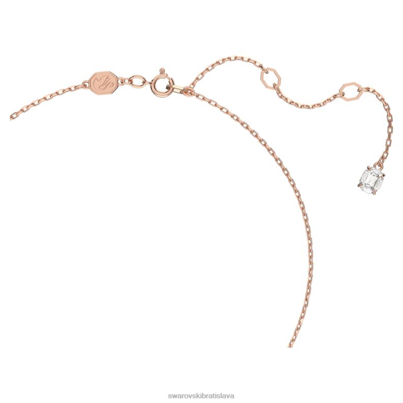 prívesok constella okrúhly výbrus, biely, pozlátený ružovým zlatom B8ZNT207 Swarovski šperky - Image 3