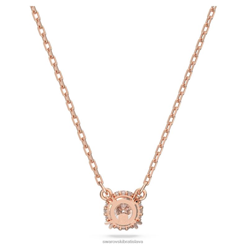 prívesok constella okrúhly výbrus, biely, pozlátený ružovým zlatom B8ZNT207 Swarovski šperky - Image 4