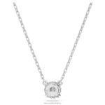 prívesok constella okrúhly výbrus, biely, rhodiovaný B8ZNT169 Swarovski šperky - Image 4