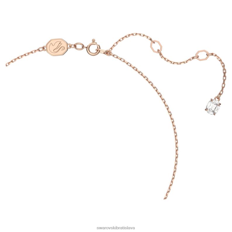 prívesok constella okrúhly výbrus, dlažba, biela, pozlátená ružovým zlatom B8ZNT206 Swarovski šperky - Image 3