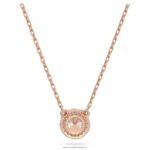 prívesok constella okrúhly výbrus, dlažba, biela, pozlátená ružovým zlatom B8ZNT206 Swarovski šperky - Image 4