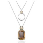 prívesok elegancia Afriky hnedá, rhodiovaná B8ZNT290 Swarovski šperky