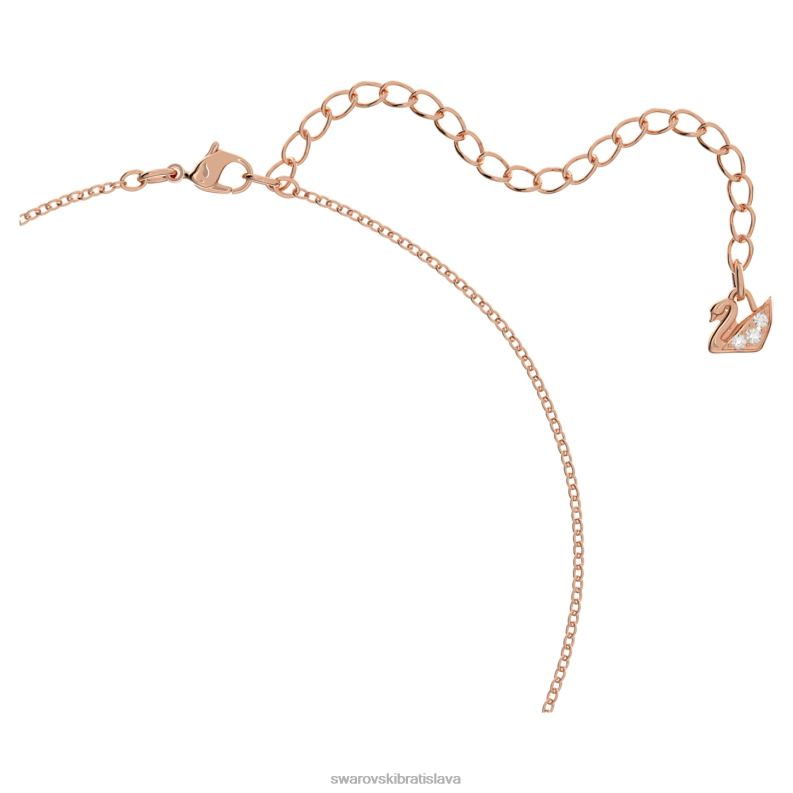 prívesok exalta okrúhly strih, čierna, pozlátená ružovým zlatom B8ZNT285 Swarovski šperky - Image 3