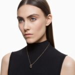 prívesok exalta okrúhly strih, zelená, pozlátená B8ZNT256 Swarovski šperky - Image 2