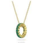 prívesok exalta okrúhly strih, zelená, pozlátená B8ZNT256 Swarovski šperky - Image 4