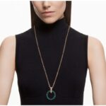prívesok exalta okrúhly strih, zelená, pozlátená B8ZNT341 Swarovski šperky - Image 2