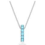 prívesok exalta okrúhly výbrus, modrá, rhodiovaná B8ZNT309 Swarovski šperky