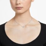 prívesok gema zmiešané rezy, kvet, biela, rhodiované B8ZNT194 Swarovski šperky - Image 2