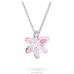 prívesok gema zmiešané strihy, kvetinové, ružové, rhodiované B8ZNT161 Swarovski šperky - Image 4