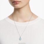 prívesok signum labuť, modrá, rhodiovaná B8ZNT286 Swarovski šperky - Image 2