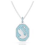 prívesok signum labuť, modrá, rhodiovaná B8ZNT286 Swarovski šperky