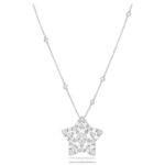 prívesok stella zmiešané rezy, hviezdicové, biele, rhodiované B8ZNT226 Swarovski šperky