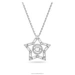 prívesok stella zmiešané rezy, hviezdicové, biele, rhodiované B8ZNT244 Swarovski šperky