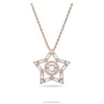 prívesok stella zmiešané strihy, hviezdicové, biele, pozlátené ružovým zlatom B8ZNT214 Swarovski šperky