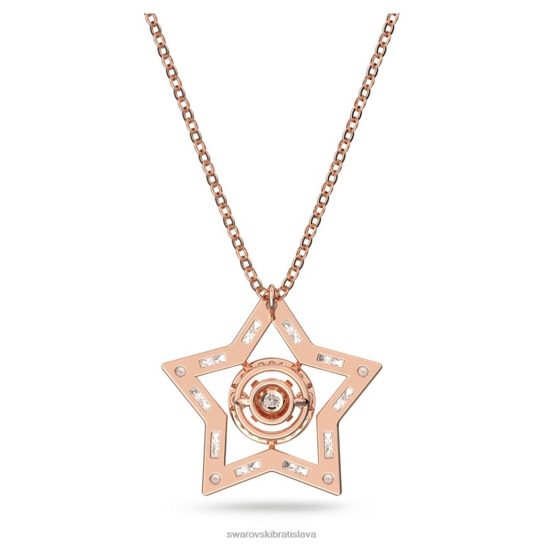 prívesok stella zmiešané strihy, hviezdicové, biele, pozlátené ružovým zlatom B8ZNT214 Swarovski šperky - Image 6