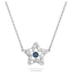 prívesok stella zmiešané strihy, hviezdicové, modré, rhodiované B8ZNT300 Swarovski šperky
